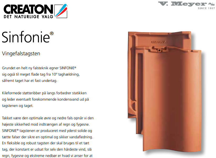 SINFONIE Vingefalstagsten