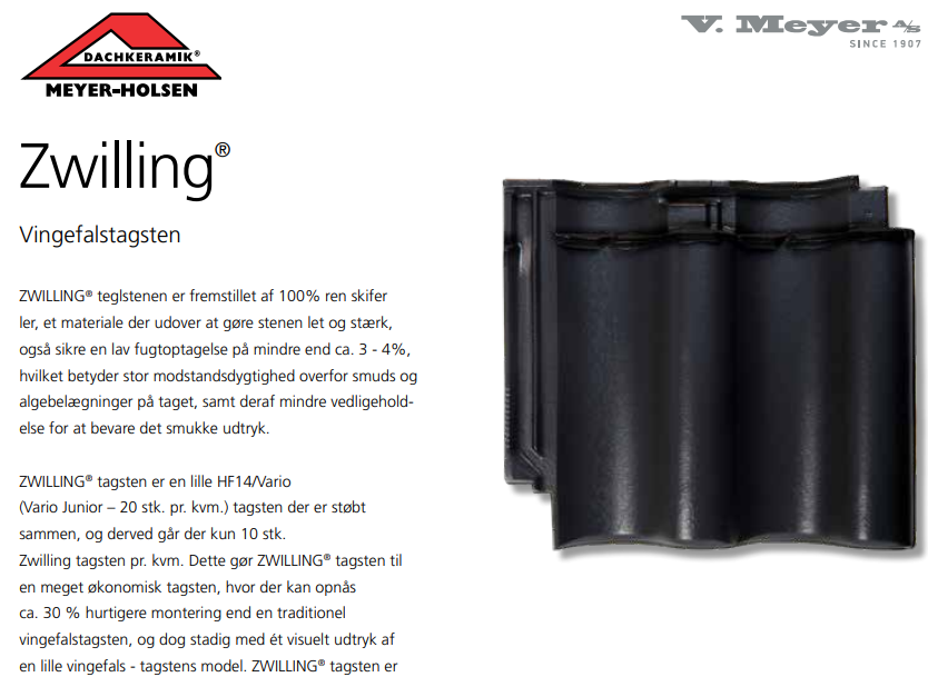 ZWILLING Vingefalstagsten