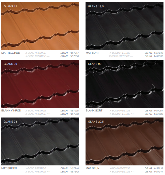 Metrotile X-Bond Prestige farver